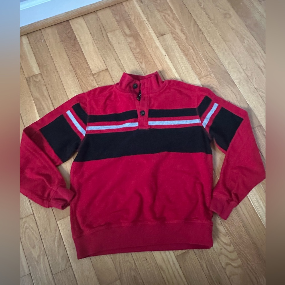Boys Chaps Red and Black Kids Sweater Size Large (14/16)